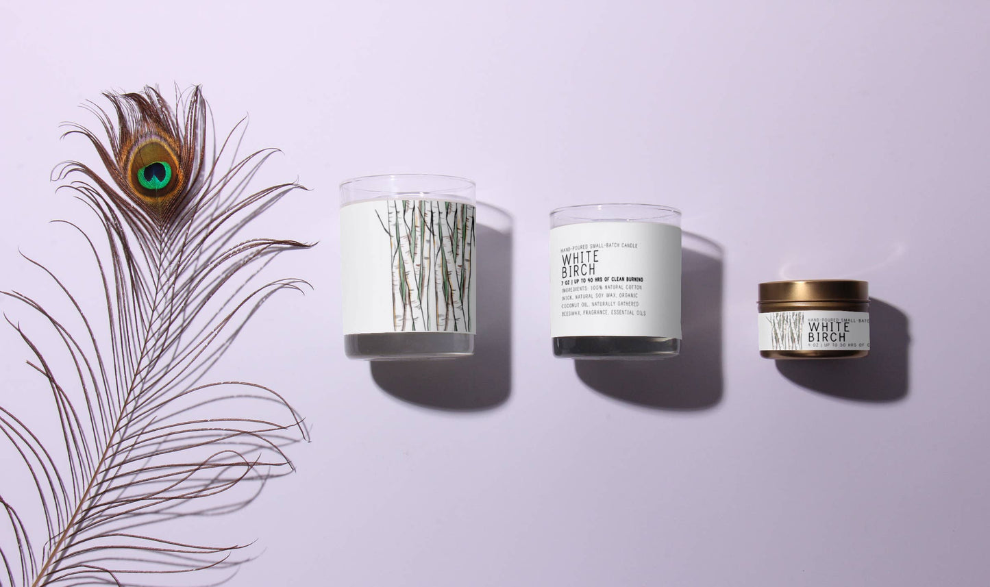 Just Bee - White Birch - Just Bee Candles: 3.5 oz tin (up to 20 hrs of clean burning)