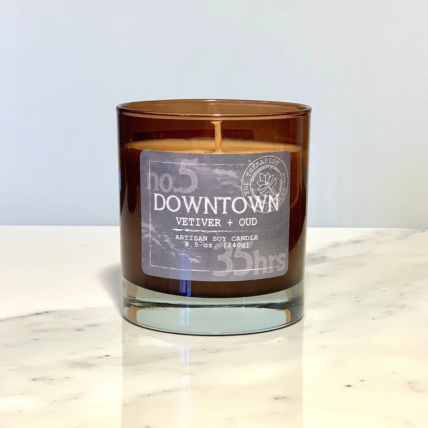 The Therapist Essentials™ - No 5 Downtown - Vetiver + Oud Candle - New Packaging