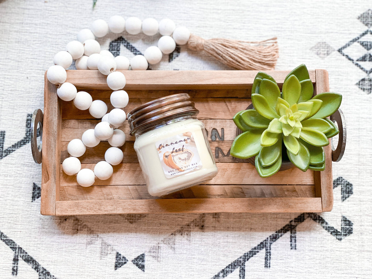 Timber Oak Candles LLC - CINNAMON LOAF | 8oz Mason Jar | FALL |100% Pure Soy Candle