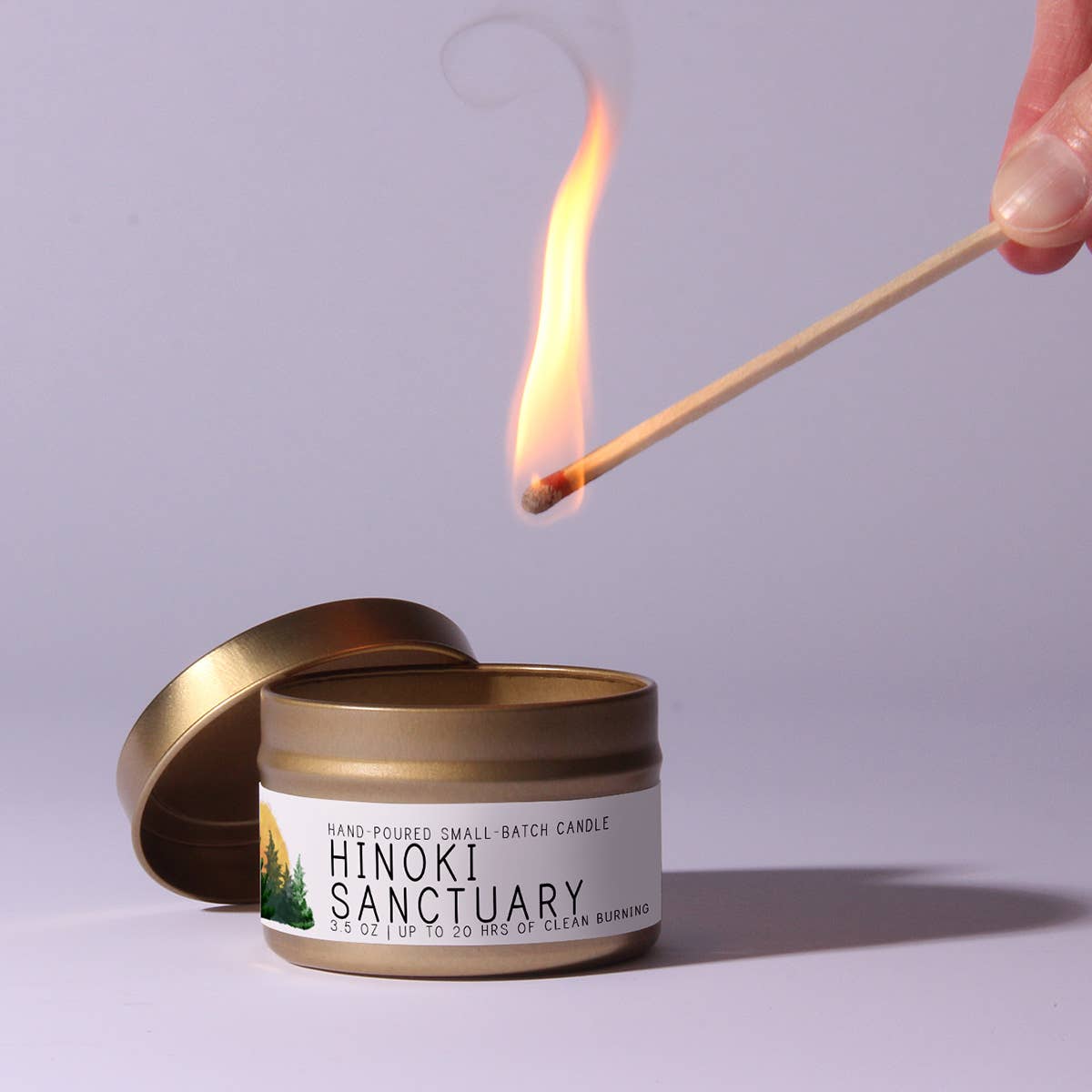 Just Bee - Hinoki Sanctuary - Just Bee Candles: 7 oz (up to 40 hrs of clean burning)