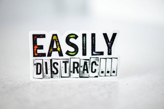 Savannah and James Co - Easily Distrac ..... , Vinyl Sticker, 3x3 in.