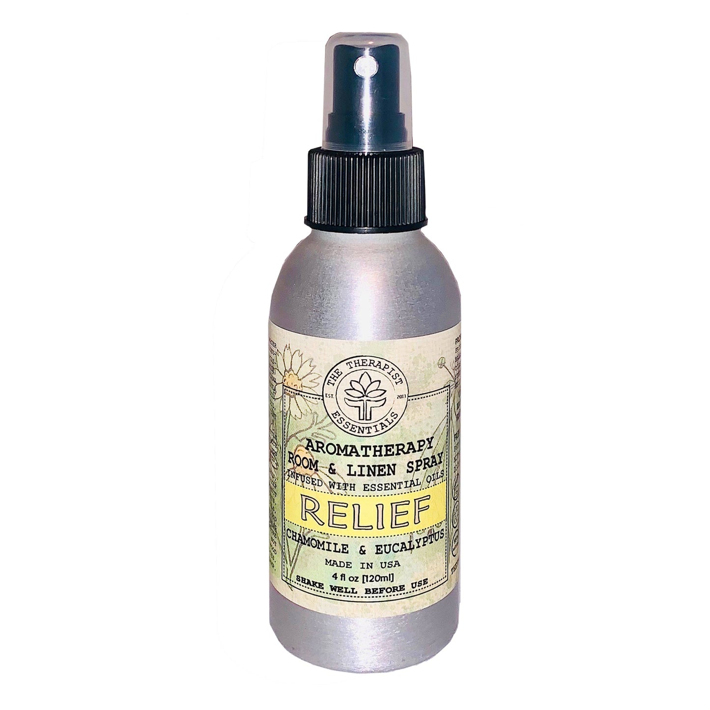 The Therapist Essentials™ - RELIEF - CHAMOMILE & EUCALYPTUS Room/Linen Spray