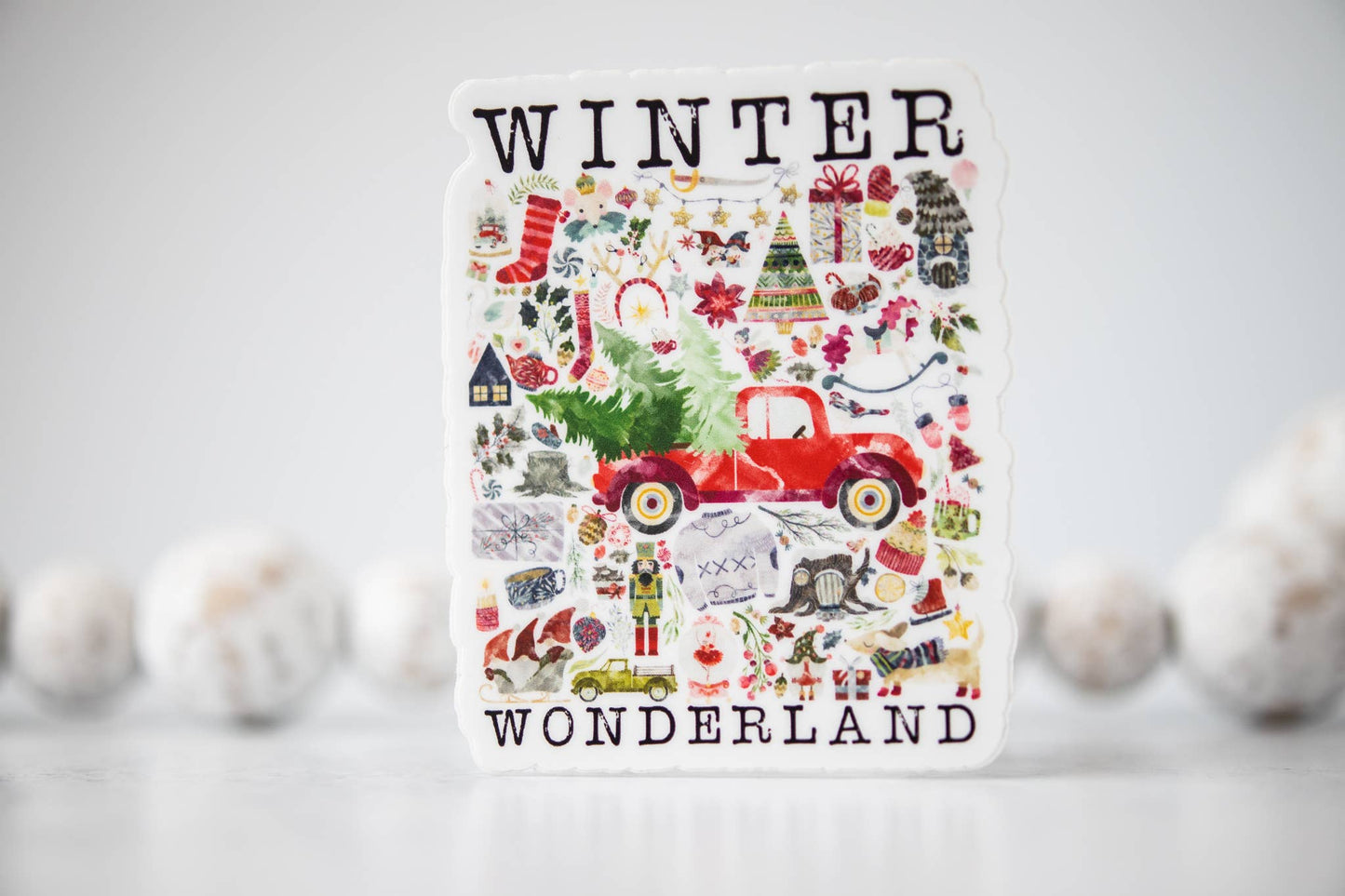 Savannah and James Co - Winter Wonderland Christmas, Vinyl Sticker, 3x3 in.