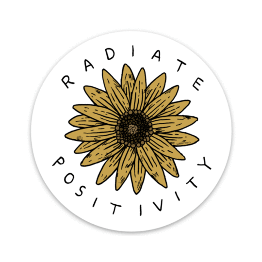 Big Moods - Radiate Positivity Sunflower Sticker