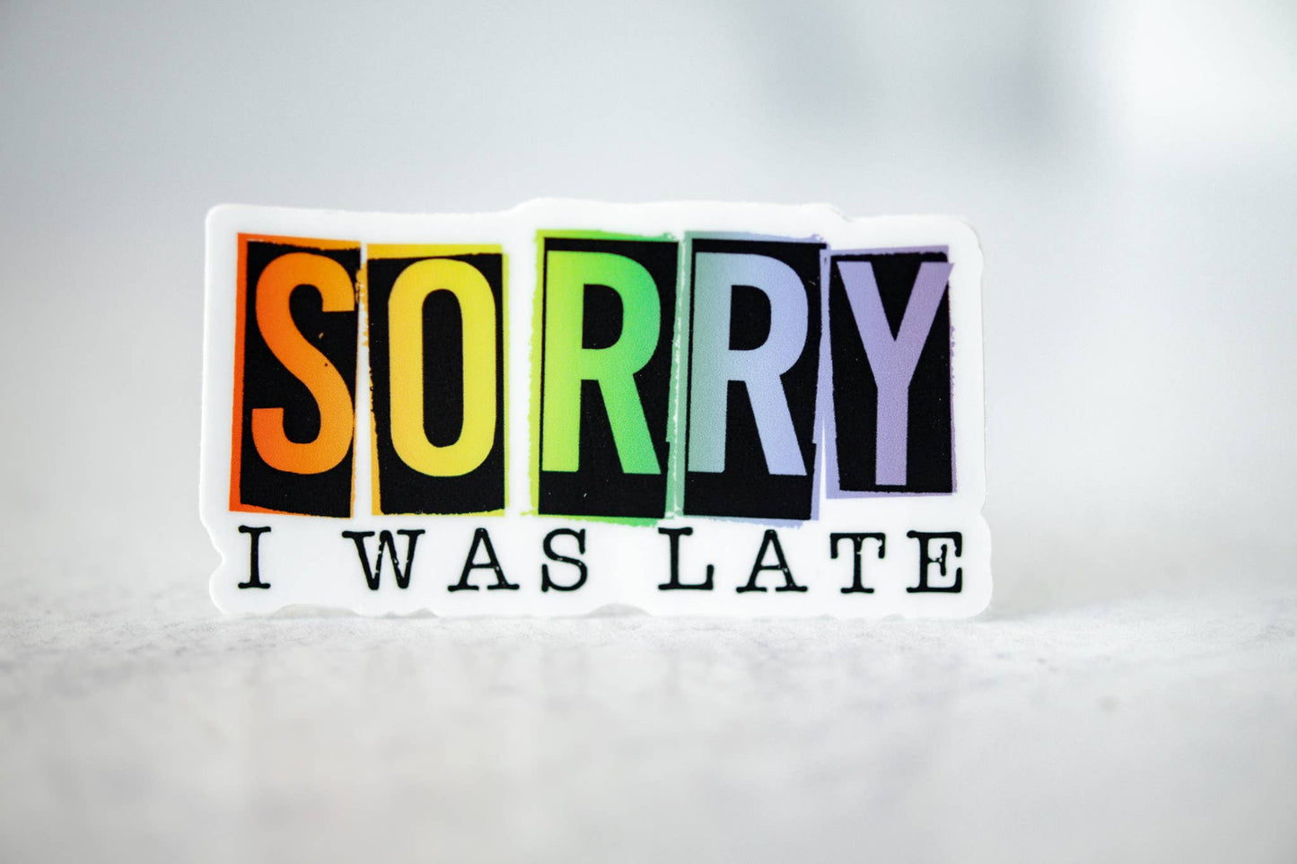 Savannah and James Co - Sorry Rainbow, Vinyl Sticker, 3x3 in.