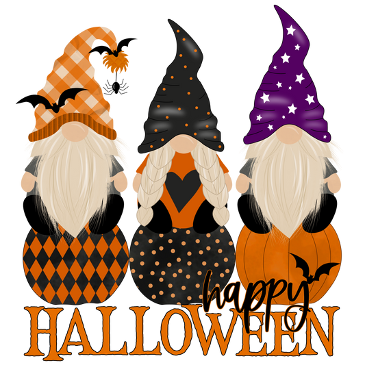 Savannah and James Co - Halloween Gnomes, Clear Sticker, 3x3 inch