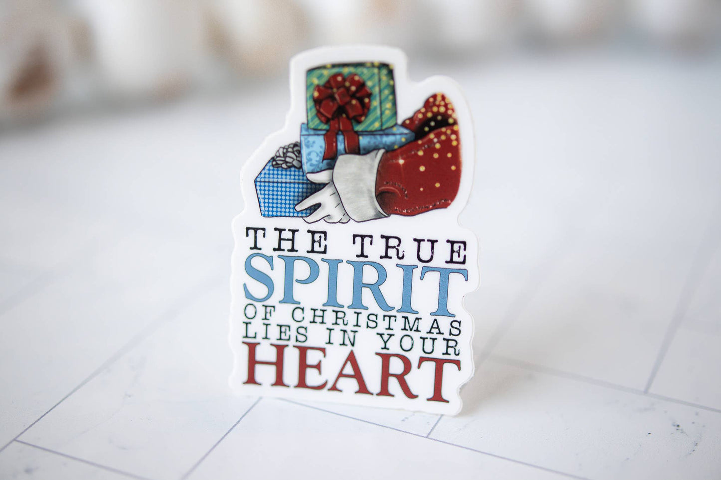 Savannah and James Co - The True Spirit Of Christmas, Vinyl Sticker, 3x3 in.