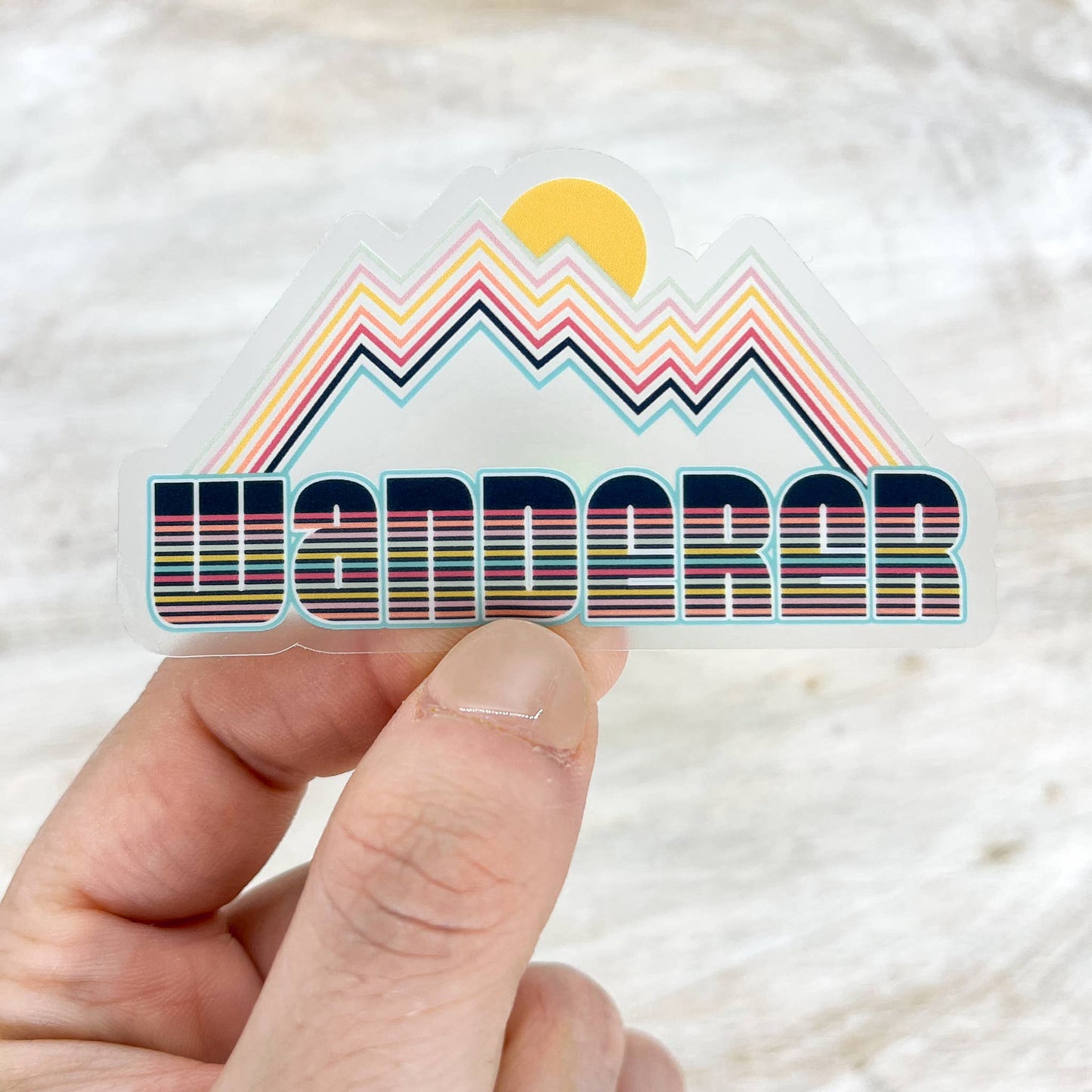 Savannah and James Co - Wanderer Mountains, Sticker, 3x3 inch